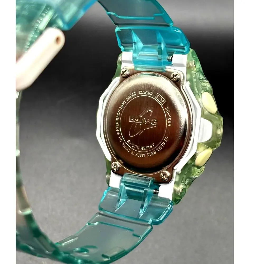 Casio Baby-G BG169R Turquoise Clear Digital Shock Resistant 200M Women’s Watch